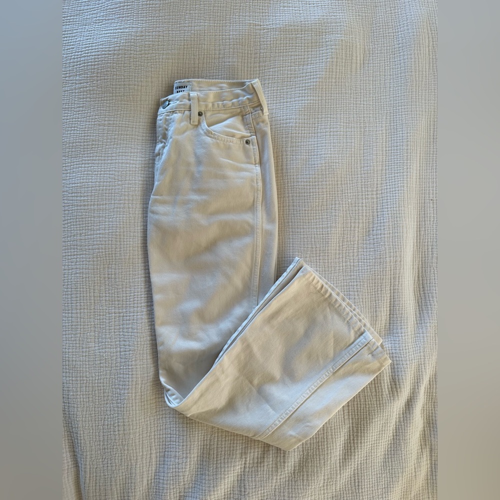 Sunday Best off white low rise jeans